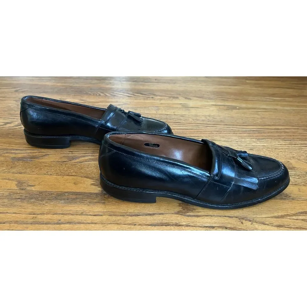 Allen Edmonds Black Newport Tassle Slip On Loafers Shoes  Mens Size 10